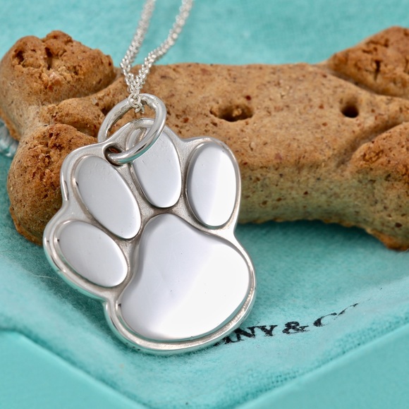 Tiffany Co 999 Dog Paw Necklace 